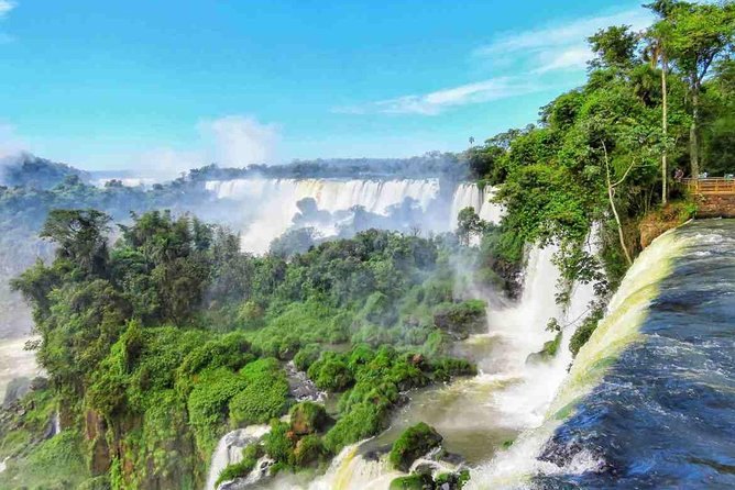 Falls and Atlantic Forest running back from the Iguazu River